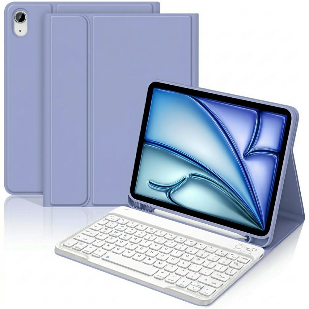 For iPad Air 11 (2026) / (2025) / (2024) / iPad Air (2022) / (2020) Magnetic Detachable Bluetooth-compatible Keyboard Case - Lavender Purple