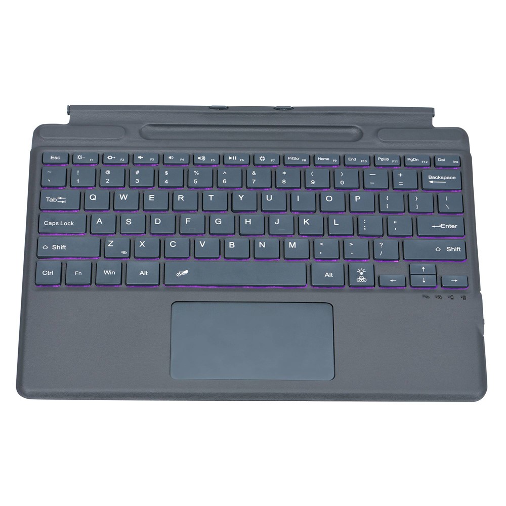 2089d Para Microsoft Surface Pro 8 / X Adsorción Magnética Colorida Light Bluetooth Wireless Keyboard Con Panel Táctil