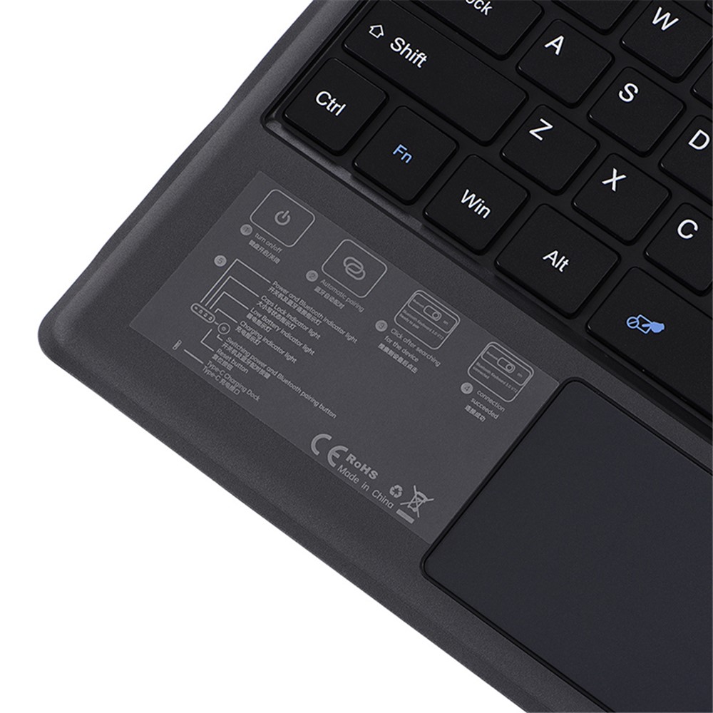 1089a para o microsoft surface pro 3 / 4 / 5 / 6 / 7 laptop adsorção magnética teclado sem fio bluetooth com touchpad-8