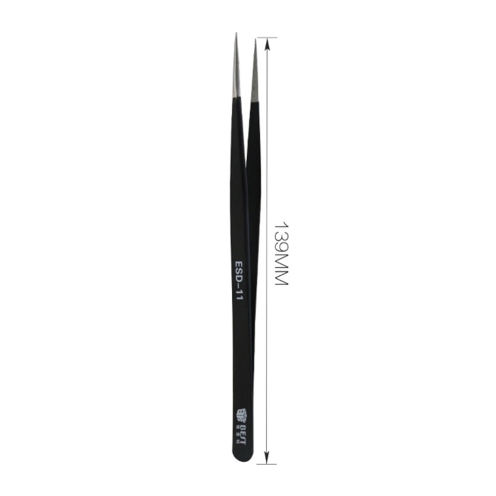 BEST ESD Series Precision Anti-static Stainless Steel Tweezers - ESD-11-2