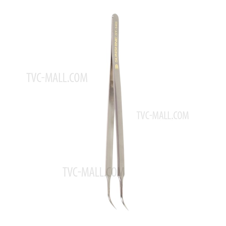 SUNSHINE ST-14S High Strength Metal Professional Curved Tip Tweezers-15
