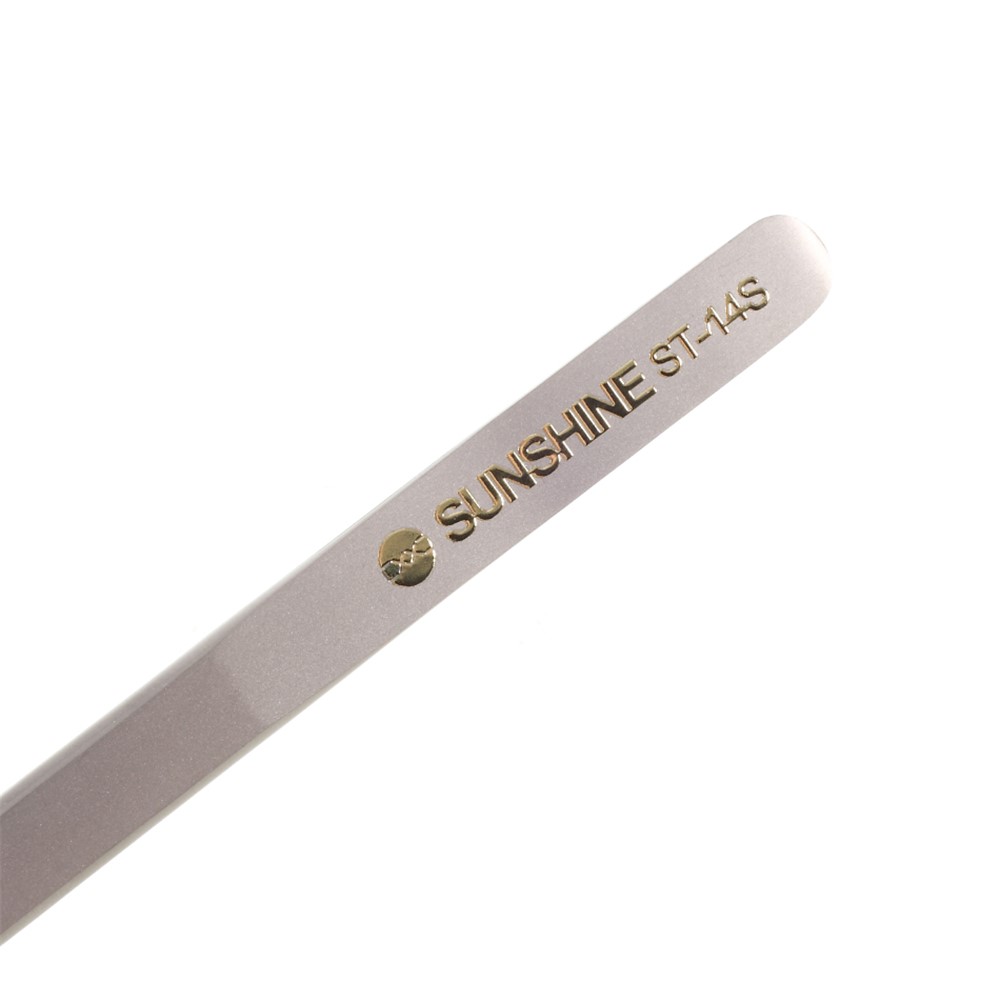 SUNSHINE ST-14S High Strength Metal Professional Curved Tip Tweezers-3