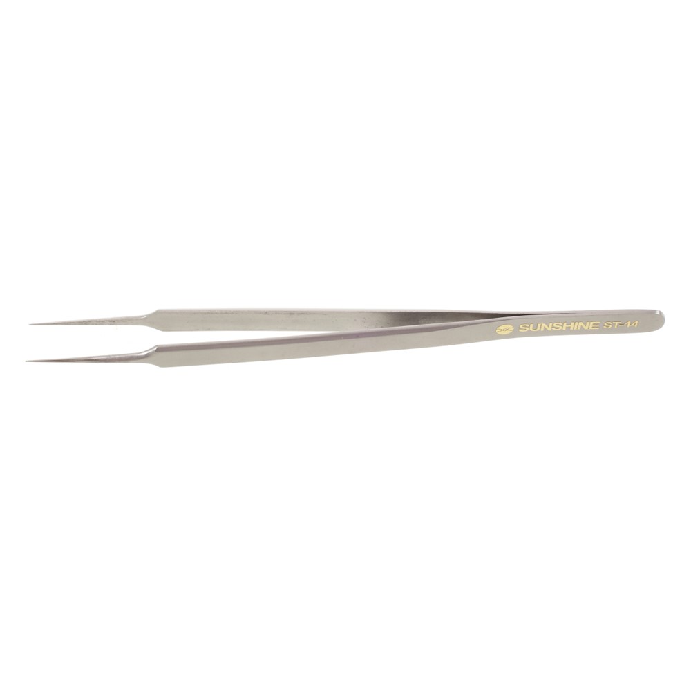 SUNSHINE ST-14 High Strength Metal Long Pointed Tip Tweezers-6