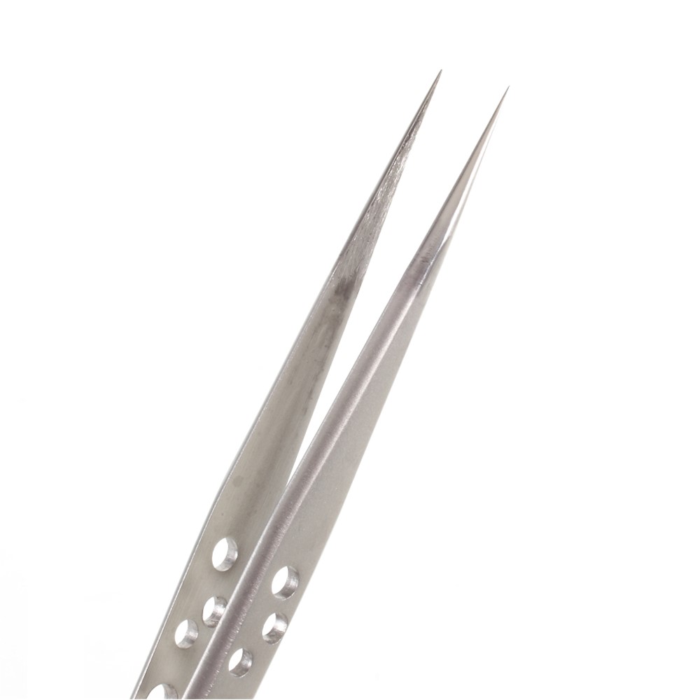 SUNSHINE ST-14K High Strength Metal Long Pointed Tip Tweezers-3