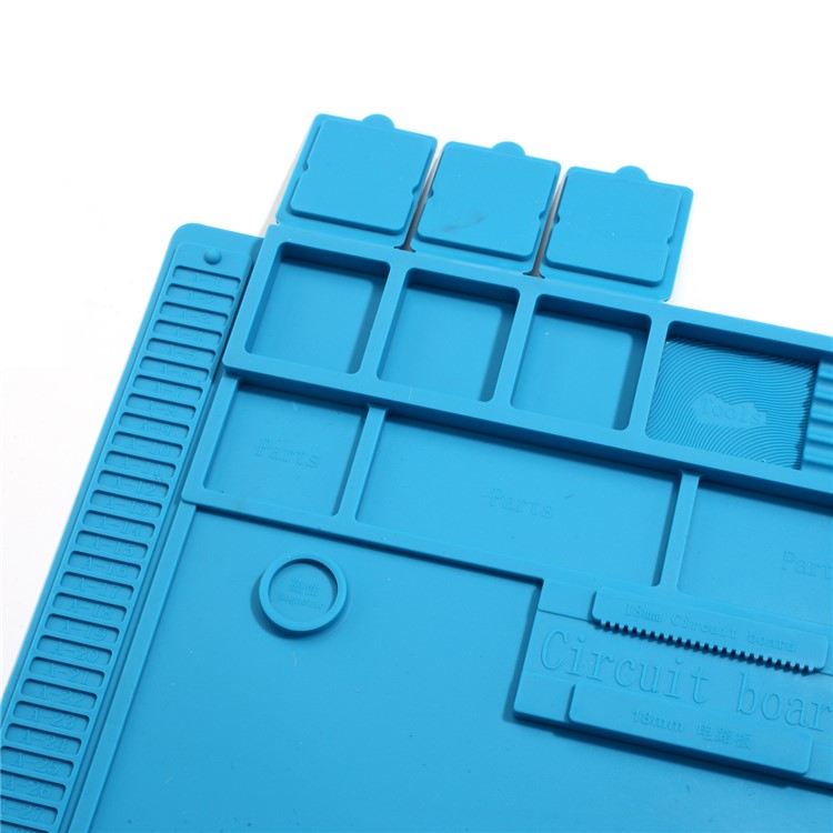 S-170 Heat Insulation Magnetic Silicone Repair Mat with Scale Ruler and Screw Position-2