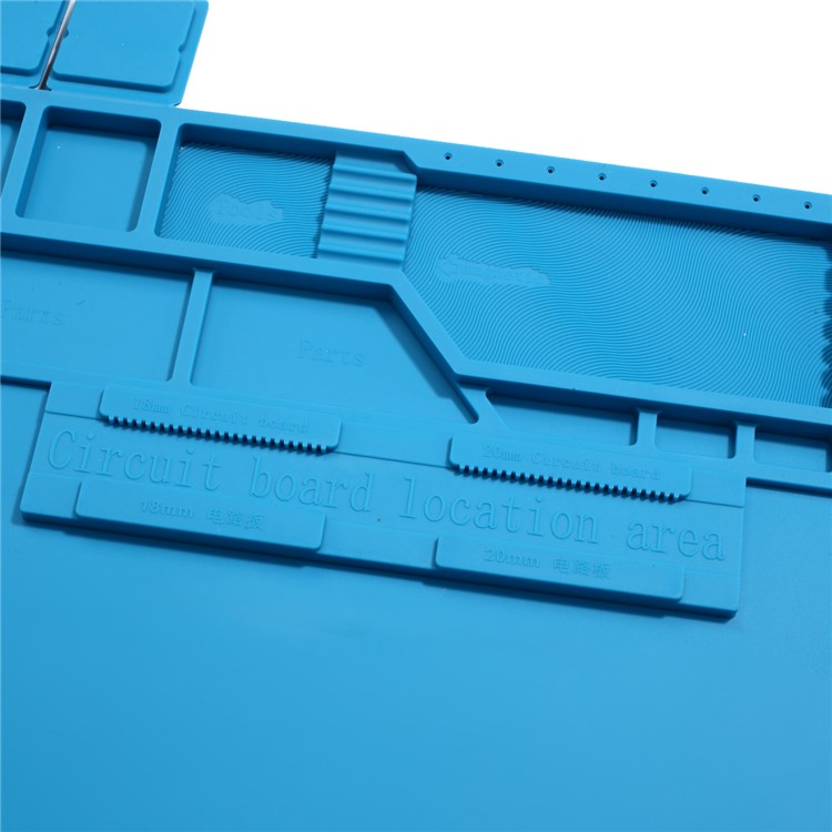 S-170 Heat Insulation Magnetic Silicone Repair Mat with Scale Ruler and Screw Position-4