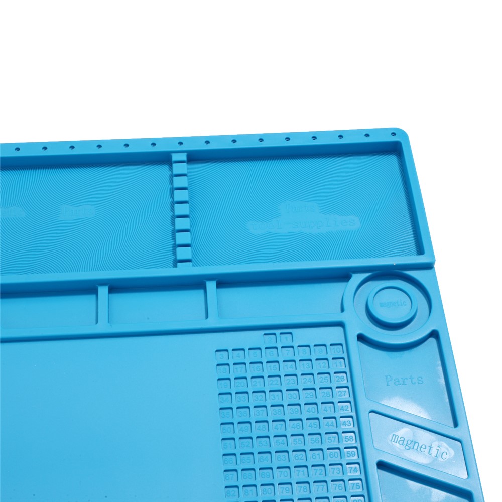 S-180 Soldering Station Iron Phone PC Computer Repair Mat Magnetic Heat Insulation Silicone Pad-3