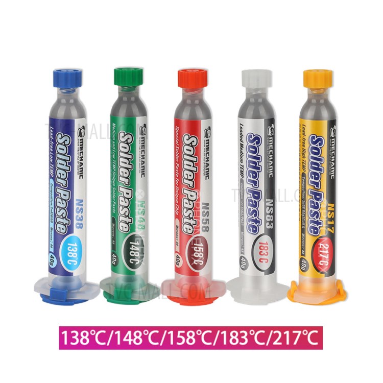 MECHANIC NS38 138? 40g Lead-free Low TEMP Solder Paste for Unique Chip-3