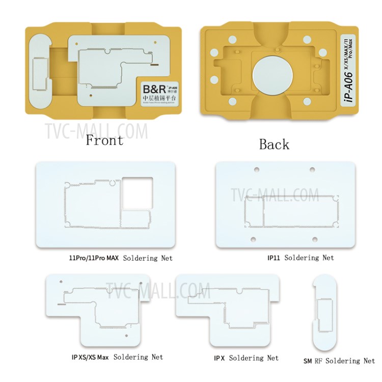 KOOSTR 6 in 1 Middle Frame Reballing Platform for iPhone X/XS/MAX/11/11 Pro/11 Pro Max-3