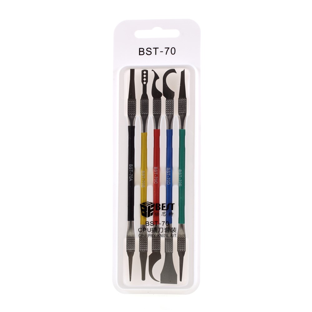 BEST BST-70 5-in-1 CPU Pry Knife Kit Mobile Phone Motherboard BGA Chip Remove Repair Tool-2
