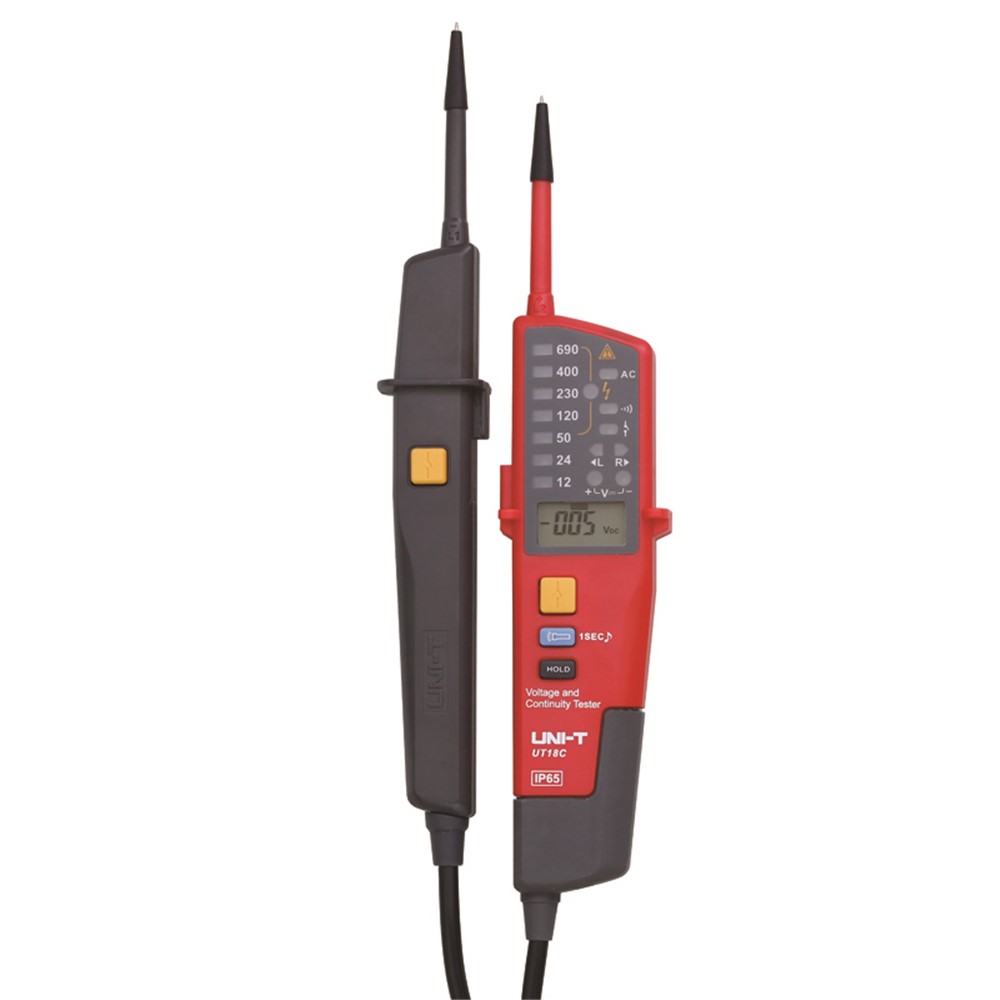 UNI-T UT18C Auto Range Voltage Meter Continuity RCD Tester LCD/LED Detector-1
