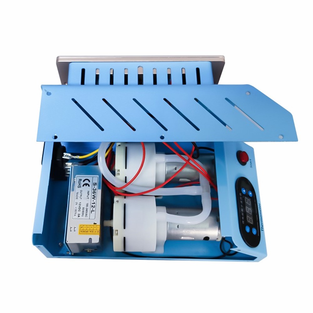TBK988Z Double-pump Rotating Curved Screen Glue Remover Mobile Phone LCD Screen Separator - US Plug-8