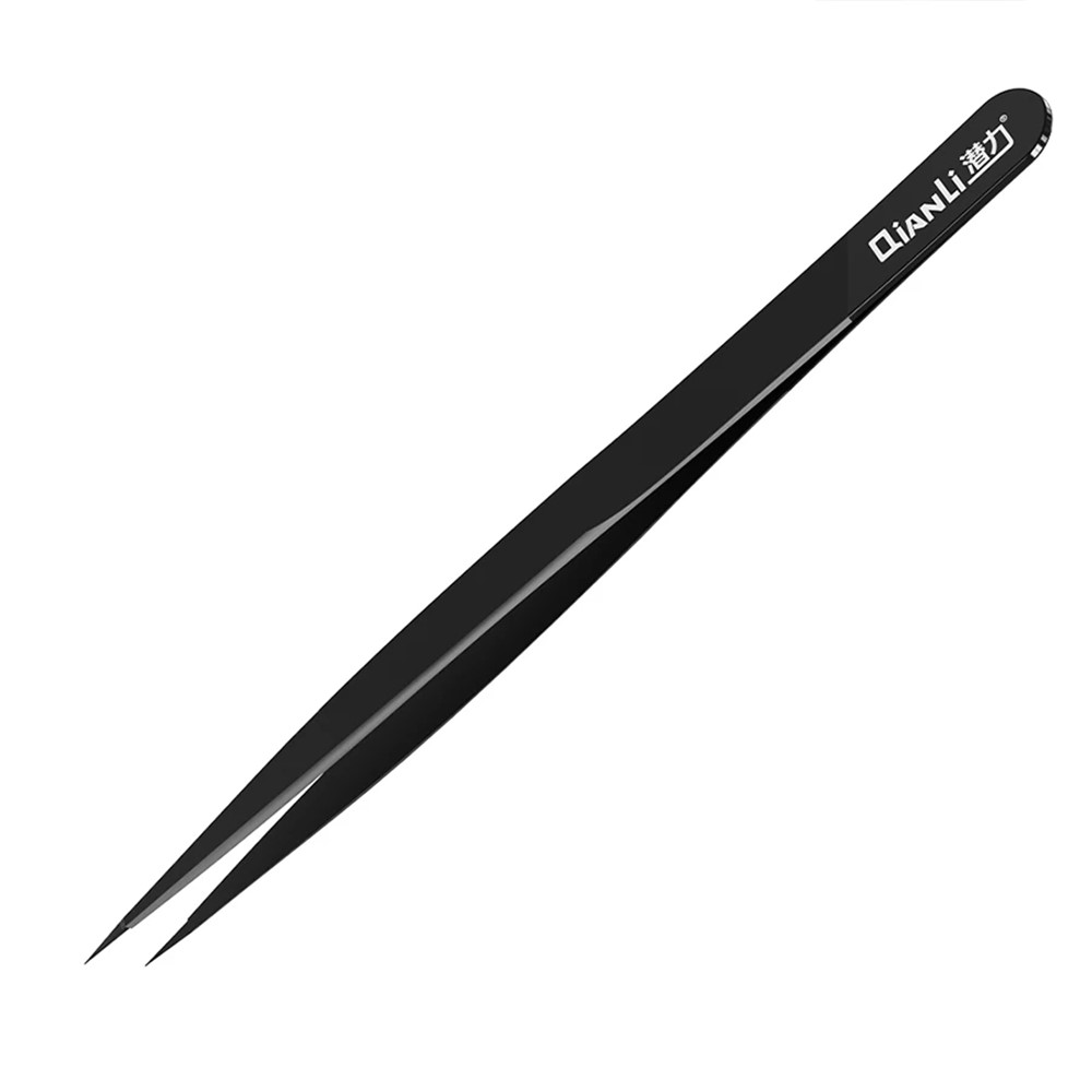 Hand Polished Manual Grinding Tweezers Non-Magnetic Stainless Forceps Repair Electronics Tool Kit-1