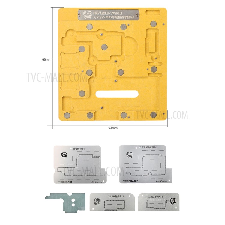 MECHANIC MR3 3in1 Tin Plant Fixed Auto-positioning Platform Main Board Fixture with Planting Net for iPhone X/XS/XS Max-2