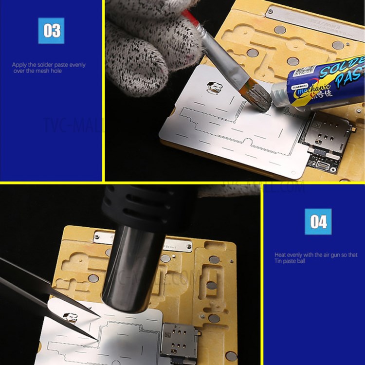 MECHANIC MR3 3in1 Tin Plant Fixed Auto-positioning Platform Main Board Fixture with Planting Net for iPhone X/XS/XS Max-4