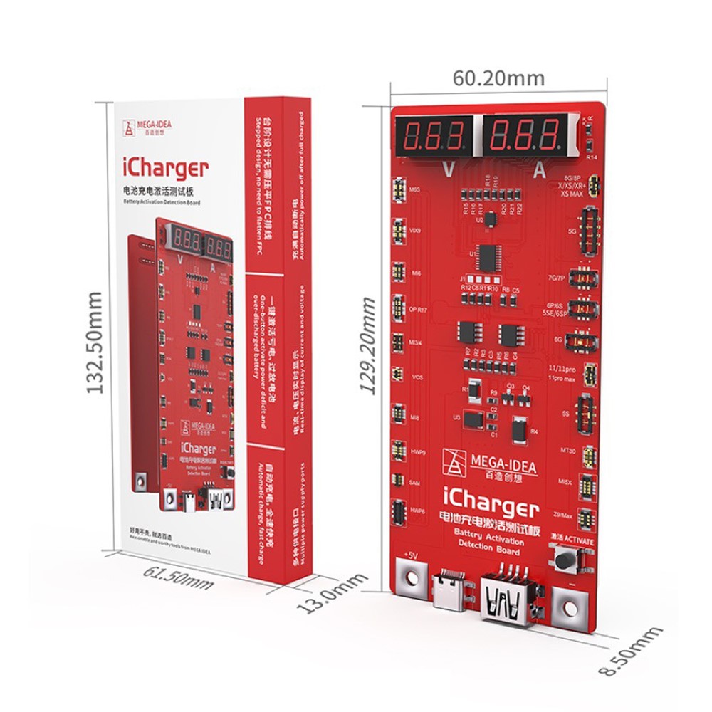 Carte D'essai D'activation de la Batterie Icharger Pour Iphone Samsung Xiaomi