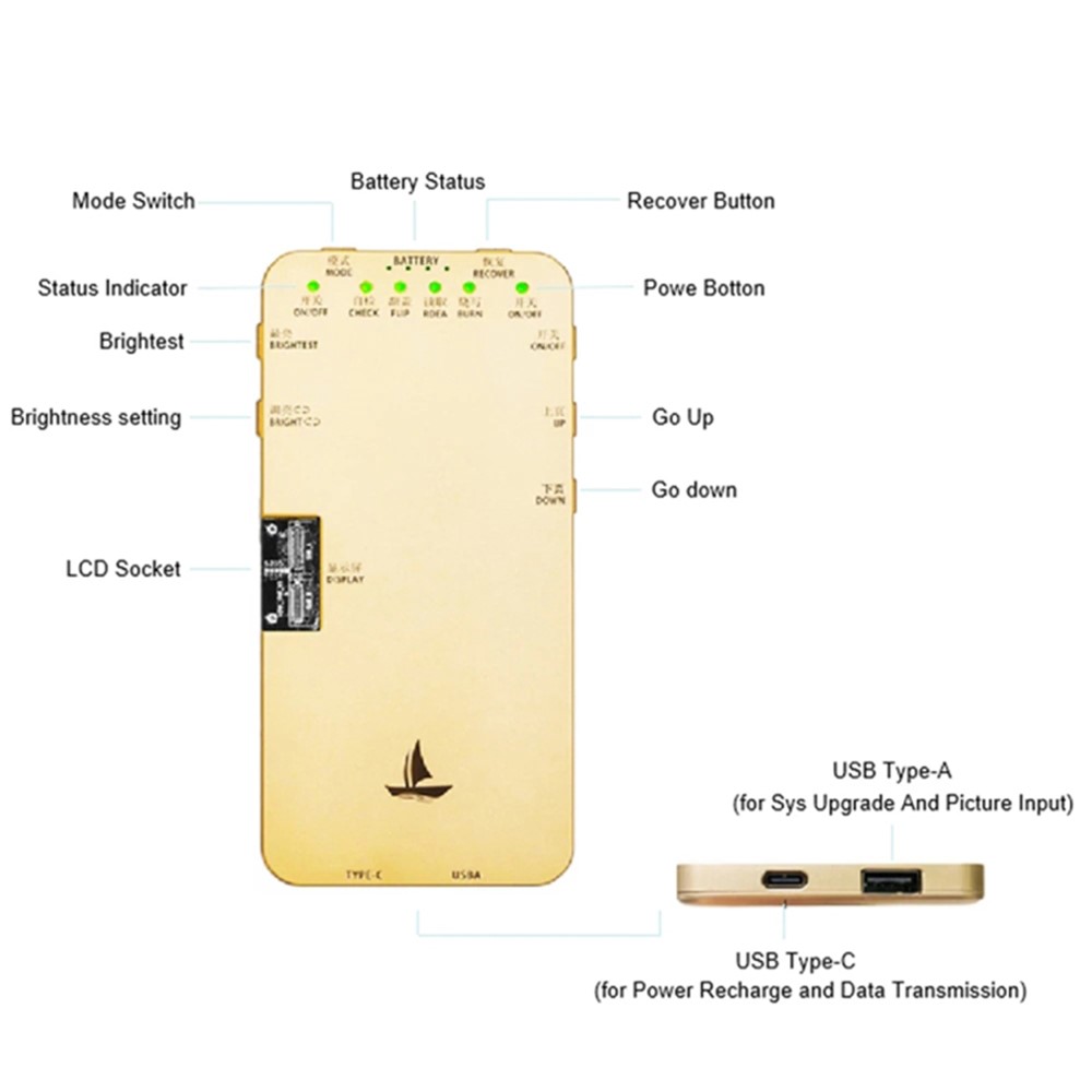 DL S200 3D Touch Original Color Test Tool for iPhone 12 Pro Max/12 Pro/12/12 mini/11 Pro Max/11 Pro/11/XS Max/XR/XS Etc-3