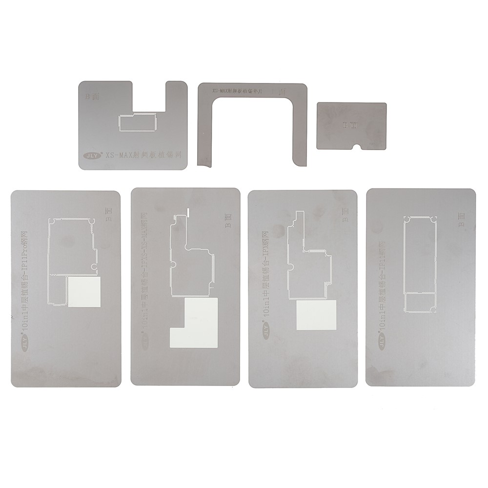 JLY 10-in-1 Magnetic-Absorbed Motherboard Holder Fixture Set for iPhone X/XS 5.8 inch/XS Max 6.5 inch/11 6.1 inch/11 Pro 5.8 inch/11 Pro Max 6.5 inch/12 6.1 inch/12 Pro 6.1 inch/12 Pro Max 6.7 inch-6