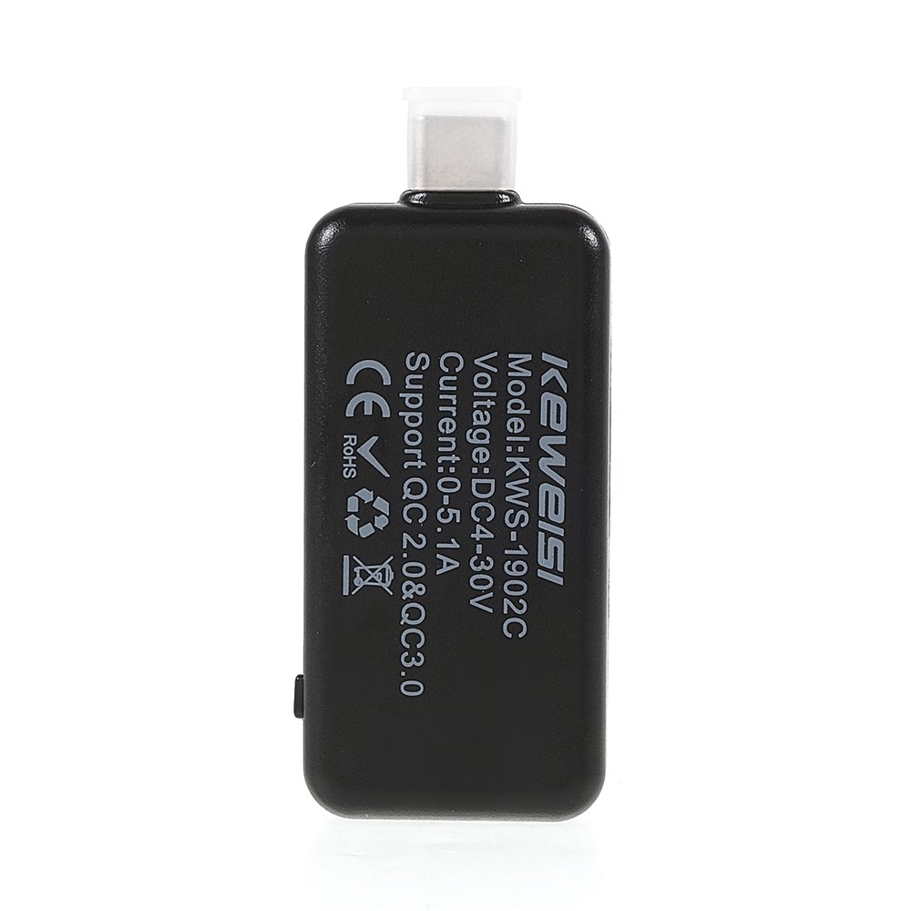 KWS-1902C Type-C Interface USB Multi-function Tester Portable Mini Tester Current/Voltage Detector with LED Screen-3