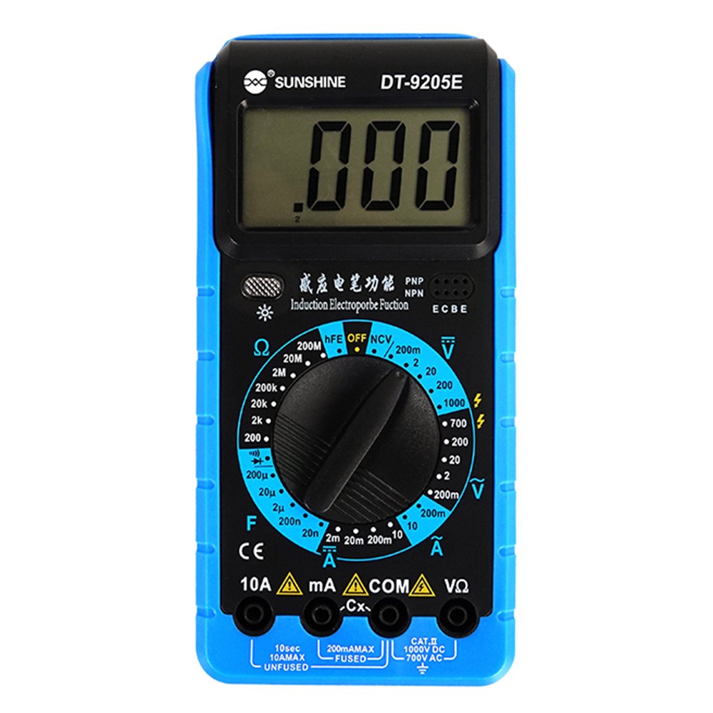 SUNSHINE DT-9205E High Precision Digital Multimeter Overload Protection LCD Display Instrument Tester for Repair Tools-2