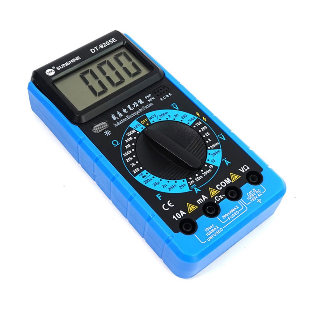 SUNSHINE DT-9205E High Precision Digital Multimeter Overload Protection LCD Display Instrument Tester for Repair Tools-3