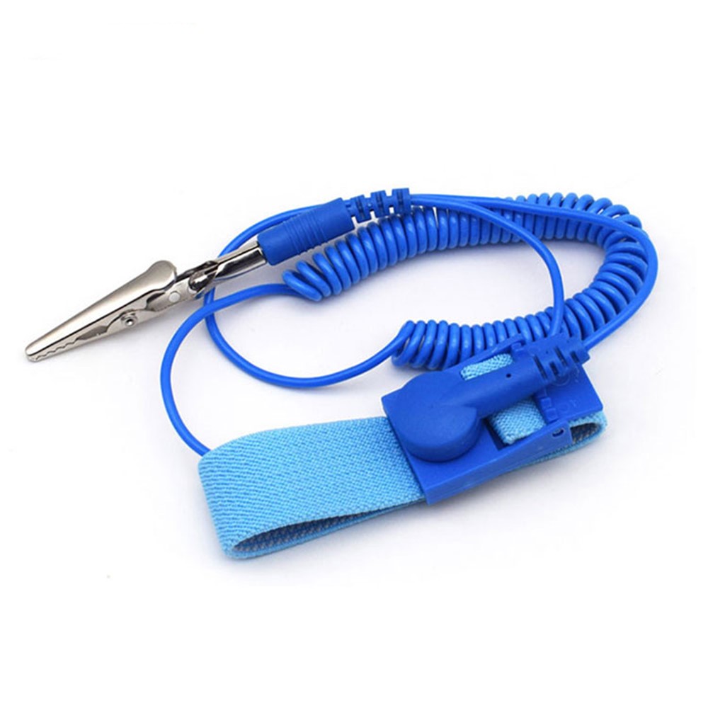SUNSHINE 1.6m Wired Adjustable Anti-Static Bracelet Stretchable Wrist Band with Ground Wire for Electronics Repair-2