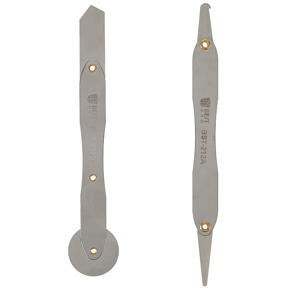 BEST BST-212A/B High Temperature Resistant Opening Tool Metal Double-Sided Pry Tool Repair Parts for iPhone Android-1