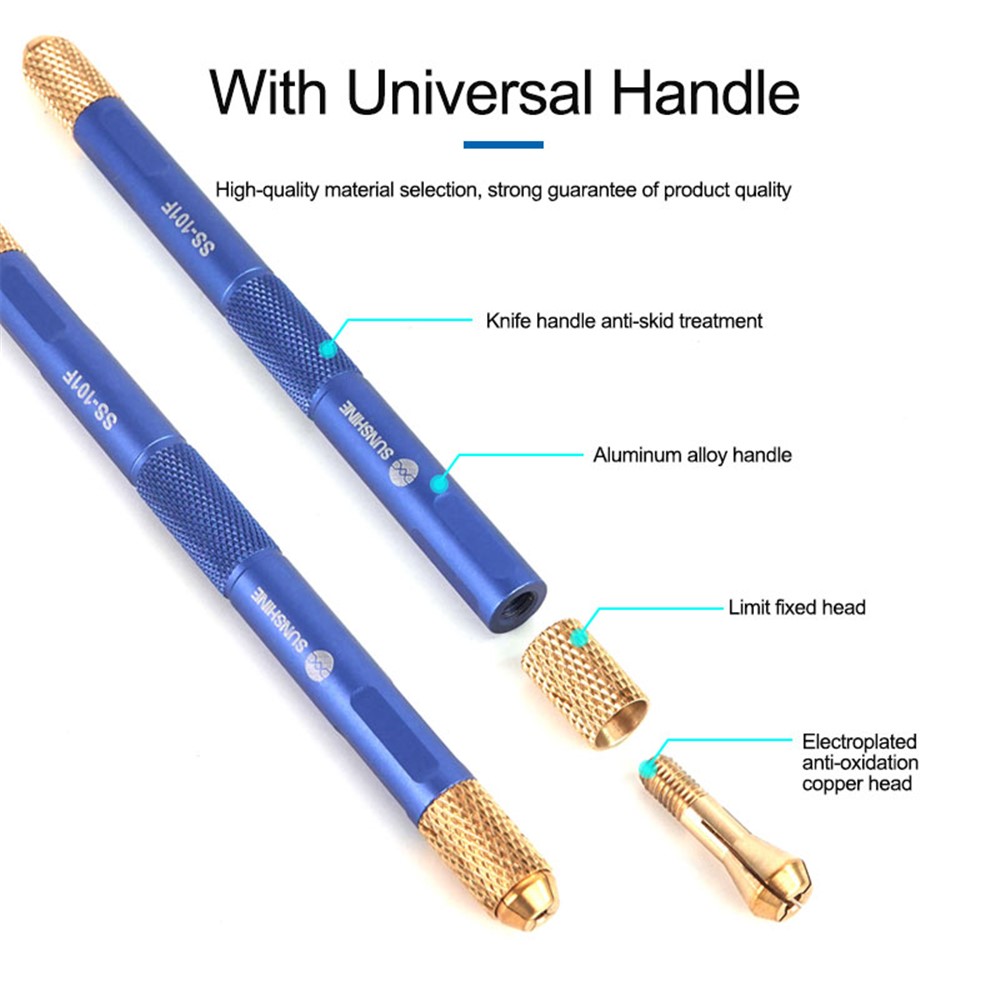 Sunshine SS - 101f Chip Repair Advanced Blade Set Skidproof Handle Phone Degumming Tool-5