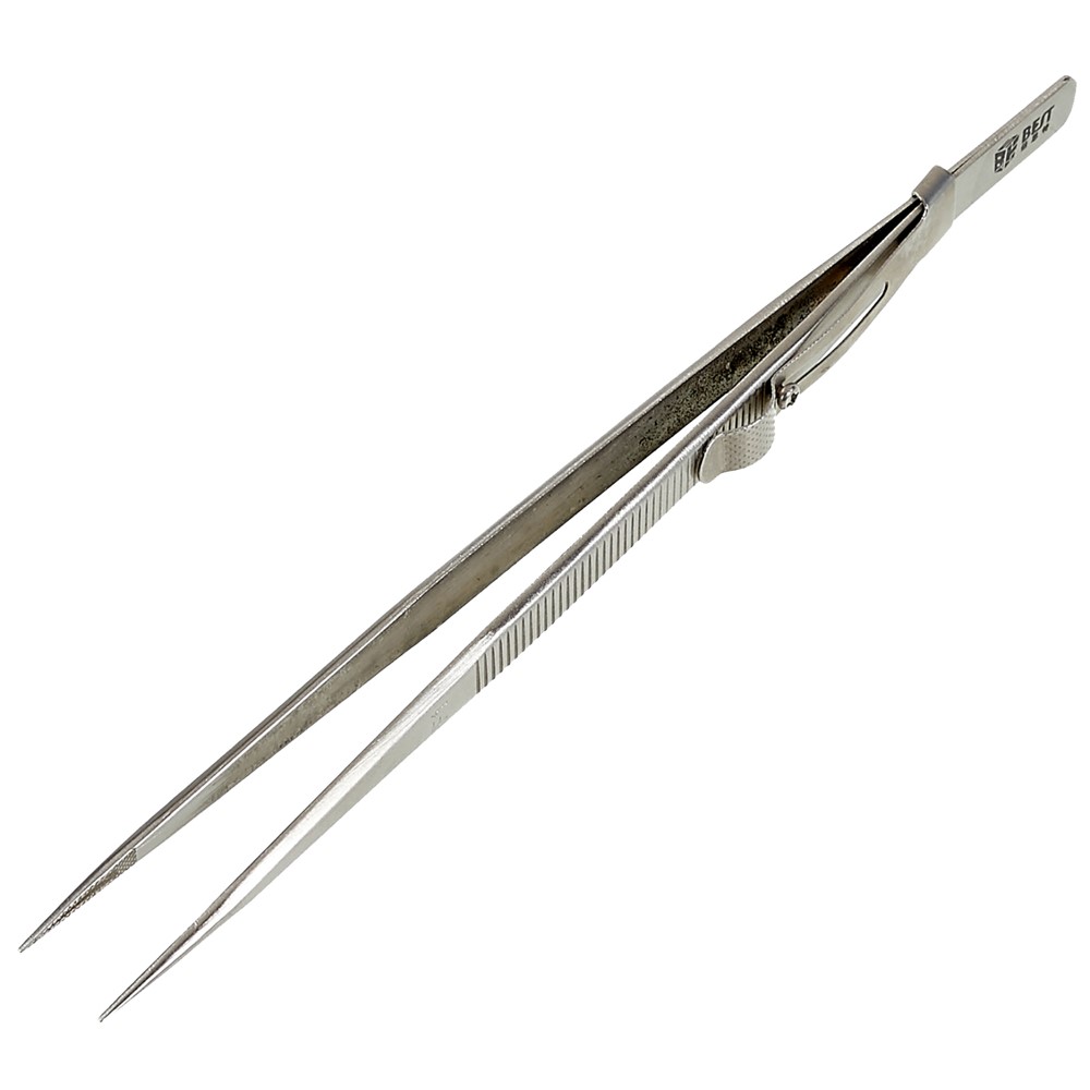 BEST BST-F1 202 Stainless Steel Tweezers Slide Buckle Design Diamond Gem Jewelry Making Craft Tool-4