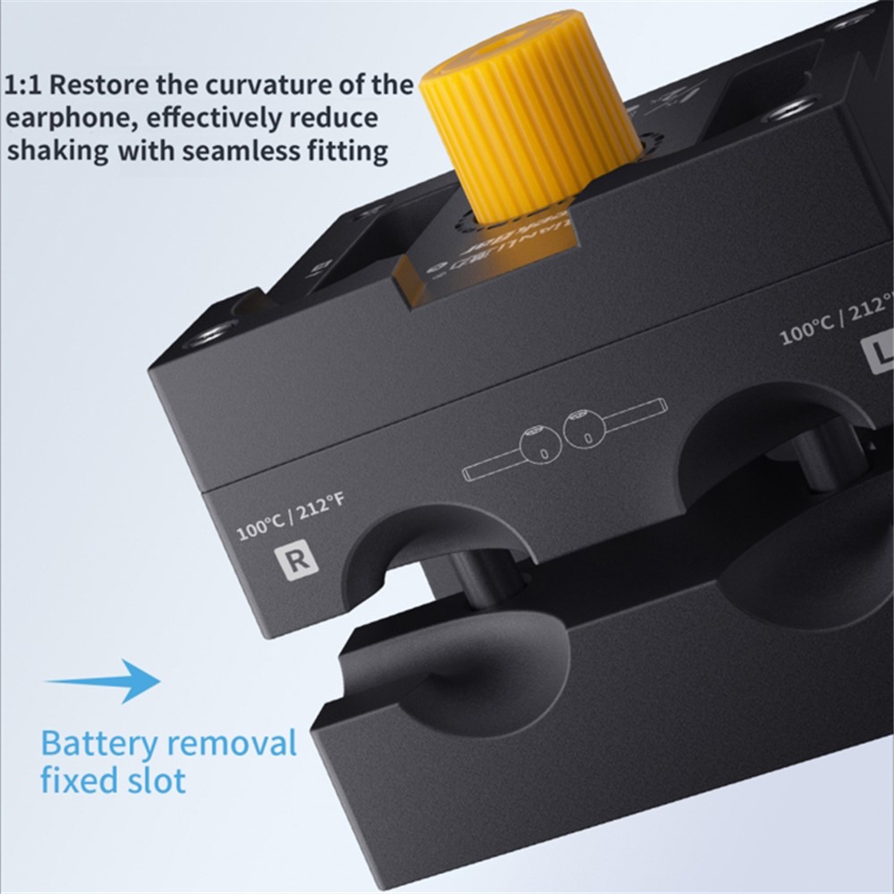 QIANLI Earphone Repair Fixture for Apple AirPods with Charging Case (2016) / (2019) / AirPods with Wireless Charging Case (2019) Opening Alignment Clamp-3