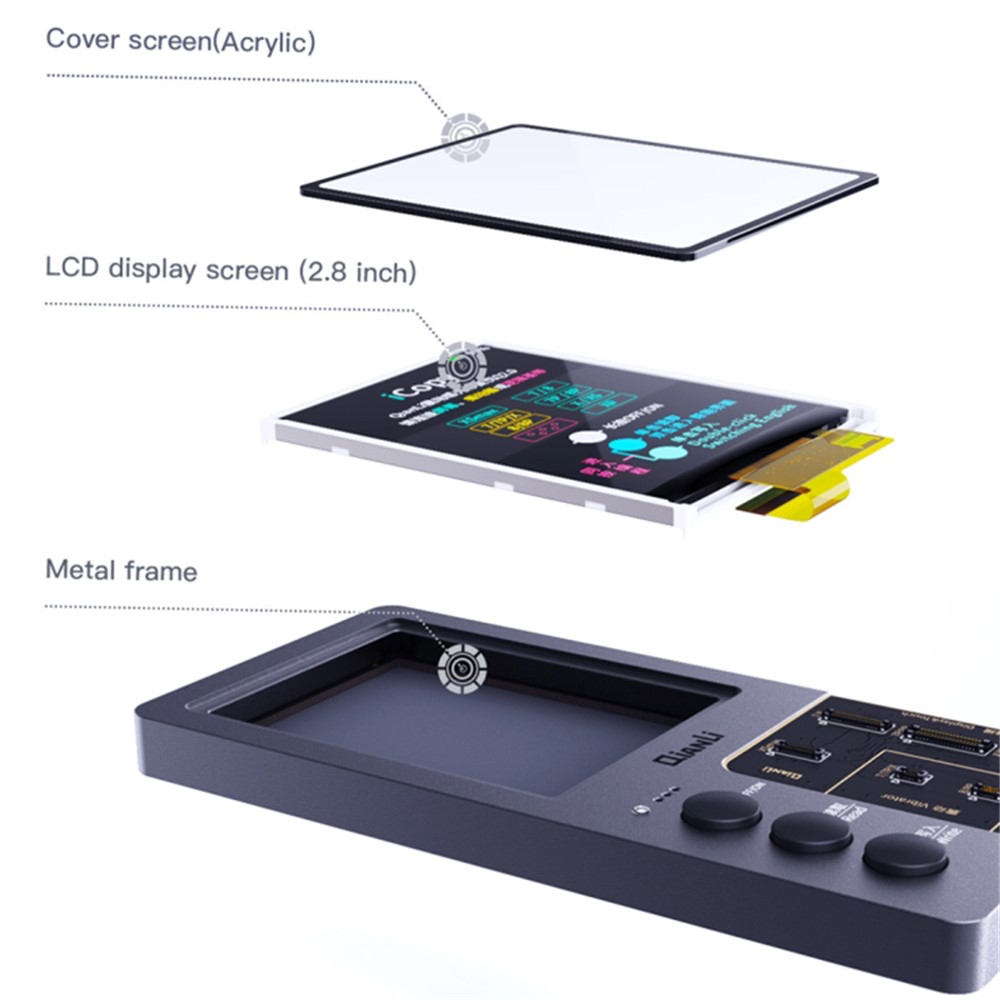 QIANLI iCopy Plus 3-in-1 LCD Screen Original Color Repair Programmer True Tone Light Sensor Battery Repair-10
