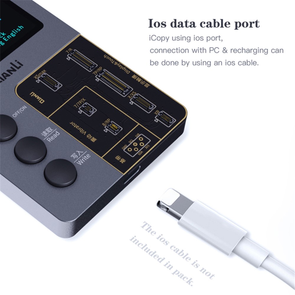 QIANLI iCopy Plus 3-in-1 LCD Screen Original Color Repair Programmer True Tone Light Sensor Battery Repair-5