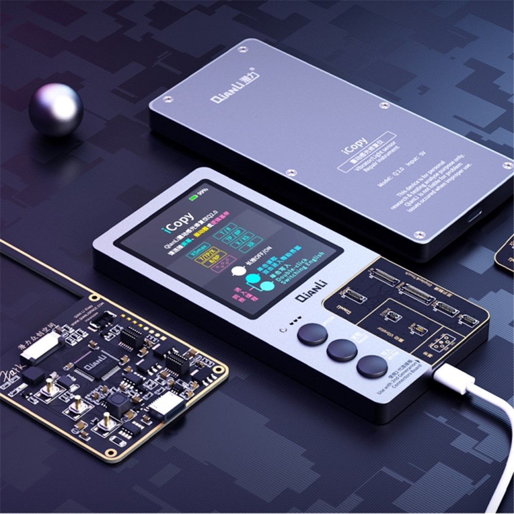 QIANLI iCopy Plus 3-in-1 LCD Screen Original Color Repair Programmer True Tone Light Sensor Battery Repair-9