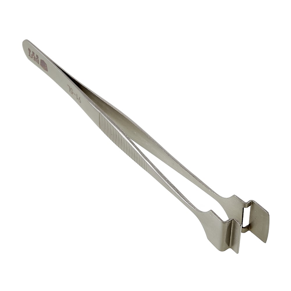 BEST BST-91-5L L-shaped Wafer Tweezers Stainless Steel Tweezers Dedicated Chip Hand Tool-4