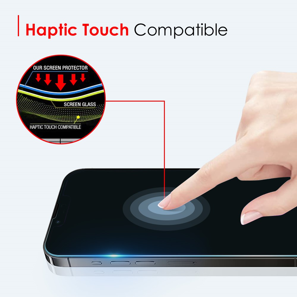 NORTHJO 2Pcs/Set for iPhone 14 Pro 6.1 inch A+ 0.3mm 2.5D 9H Hardness Tempered Glass Ultra Clear Screen Protector-3