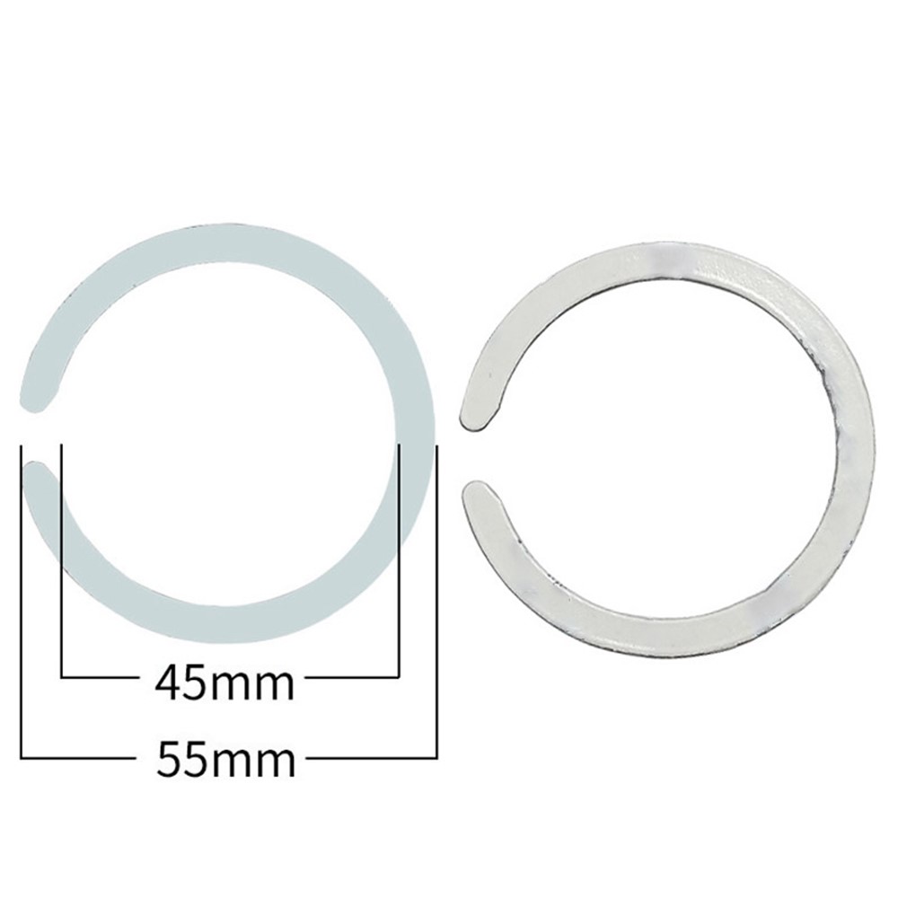 55x45mm Magnetic Adsorption Ring Wireless Charging Phone Attach Adhesive Sheet for MagSafe Wireless Charger - C-shape / White-2