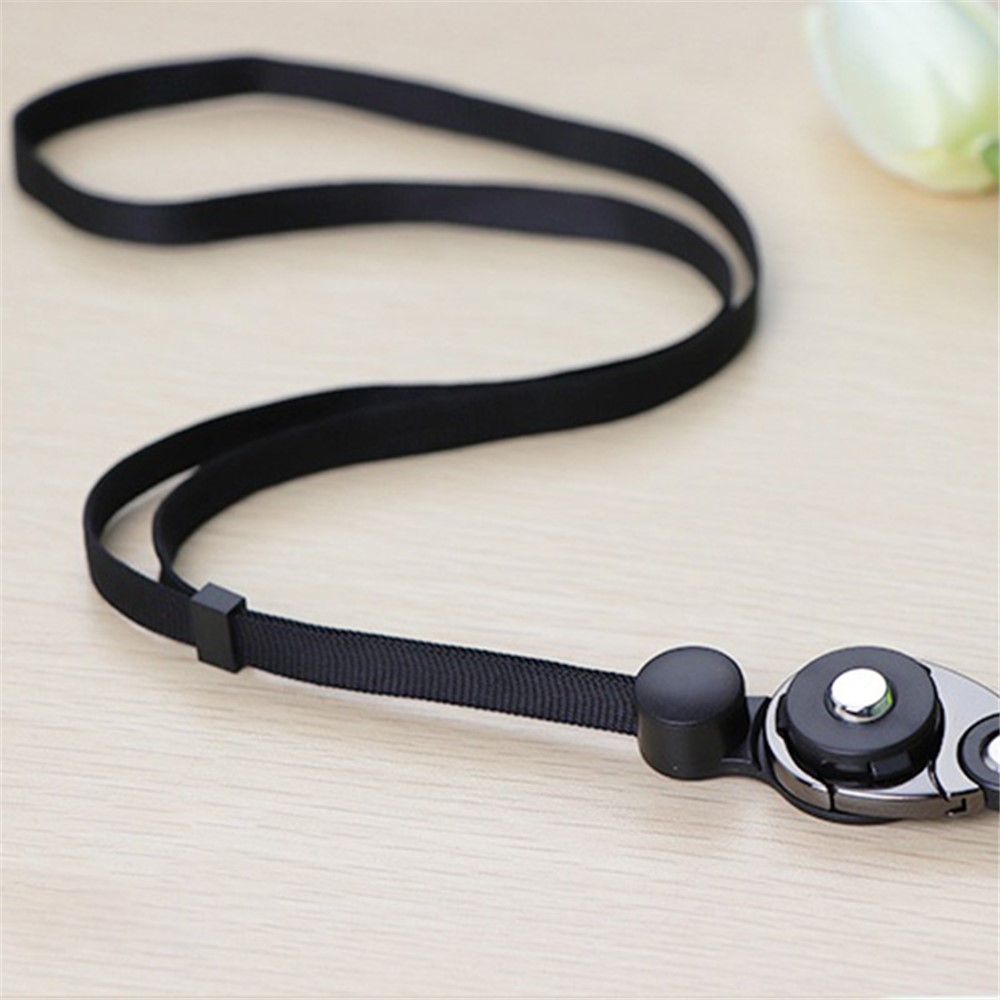 3-in-1 Detachable Lobster Clasp Cell Phone Lanyard Anti-lost Anti-drop Nylon Rope Neck Strap - Black-3