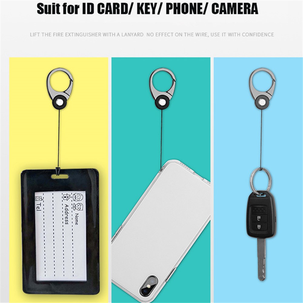 3-in-1 Detachable Lobster Clasp Cell Phone Lanyard Anti-lost Anti-drop Nylon Rope Neck Strap - Black-9