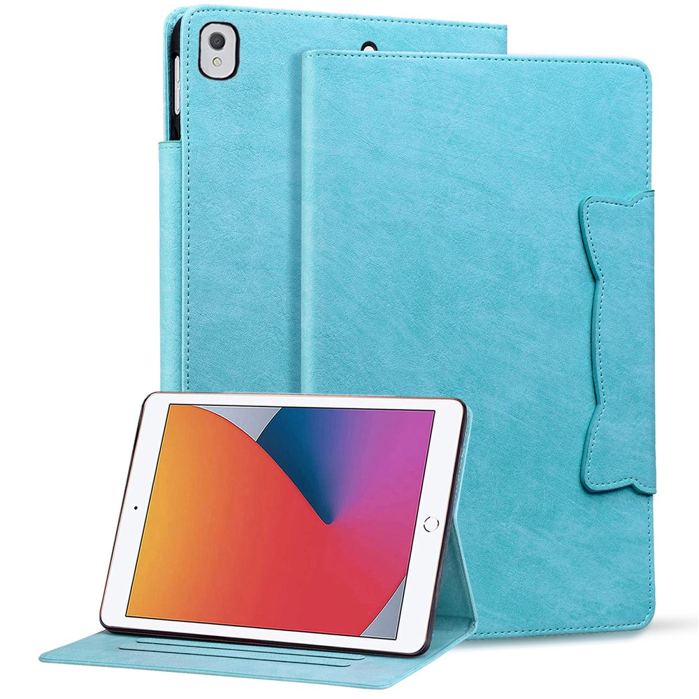 For iPad Pro 10.5-inch (2017) / Air 10.5 inch (2019) / iPad 10.2 (2019) / (2020) / (2021) Case Stand Leather Tablet Cover - Sky Blue