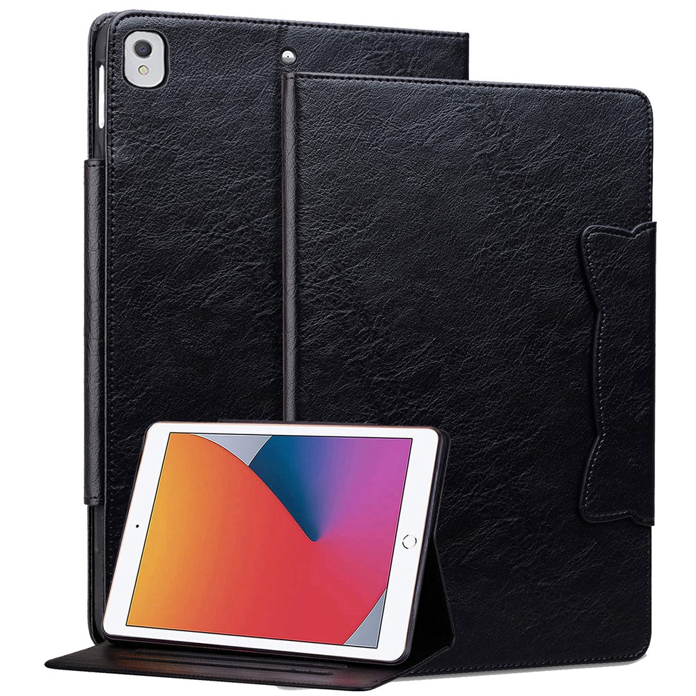 For iPad Pro 10.5-inch (2017) / Air 10.5 inch (2019) / iPad 10.2 (2019) / (2020) / (2021) Case Stand Leather Tablet Cover - Black