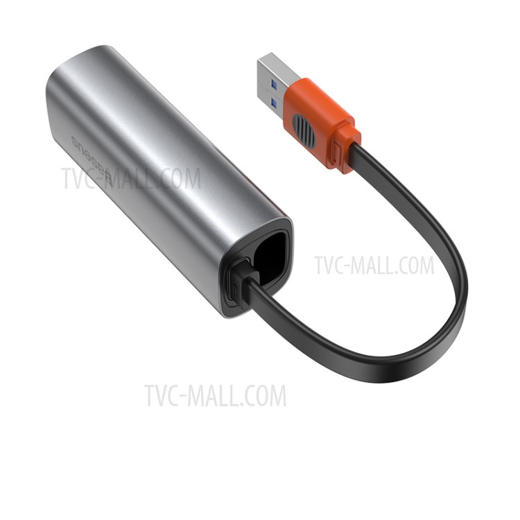 BASEUS Série Canhão De Aço USB-A & Tipo-C Série De Canhão Aço Transmissão Bidireccional Adaptador LAN Gigabit-10