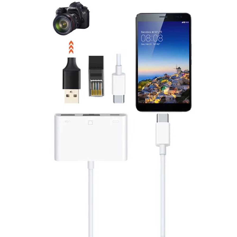 Type C Vers RJ45 + + USB Type-c OTG Câble Adaptateur-3