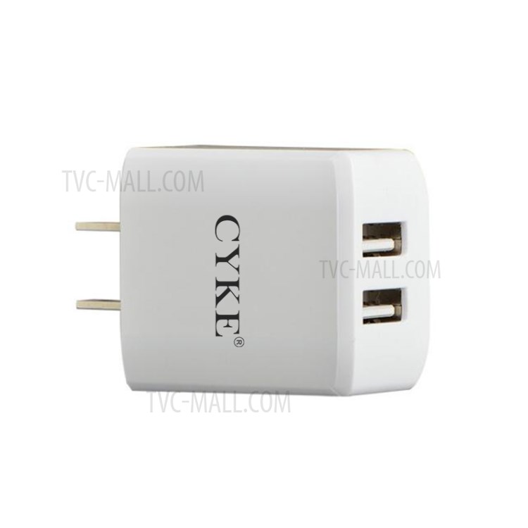 CYKE USB-31 Dual USB Wall Charger Power Adapter 5V 2A - US Plug-3