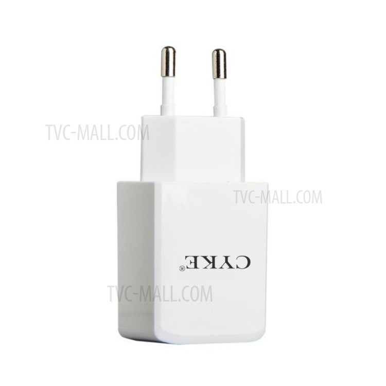 CYKE USB-31 Dupla USB Adaptador De Alimentação Do Carregador Parede 5V 2A - Plugue Da UE-1
