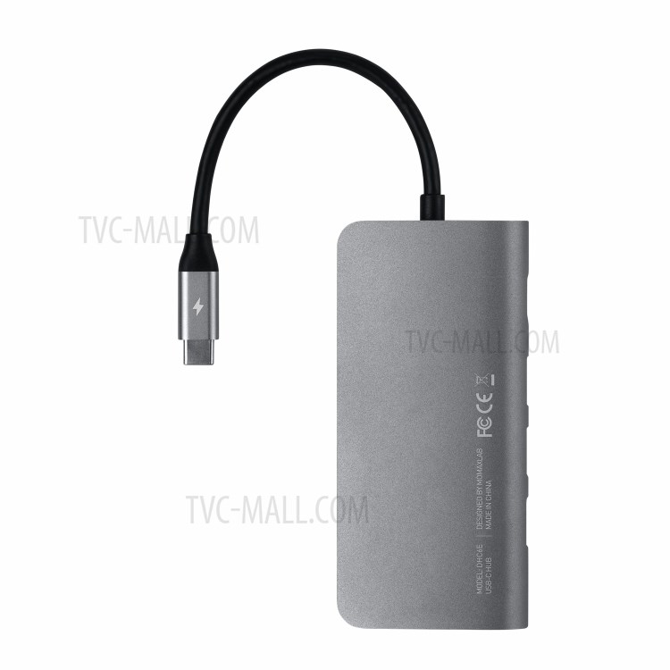 MOMAX 8-in-1 60W USB C Adapter Type C Hub to 4K HDMI + 3*USB 3.0 + RJ45 LAN Converter + SD Card Slot + Micro SD Card Slot + PD Type-C Port - Grey-3
