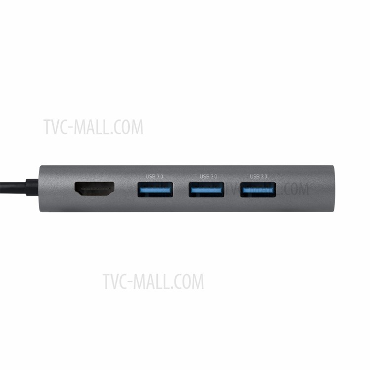 MOMAX 8-in-1 60W USB C Adapter Type C Hub to 4K HDMI + 3*USB 3.0 + RJ45 LAN Converter + SD Card Slot + Micro SD Card Slot + PD Type-C Port - Grey-4