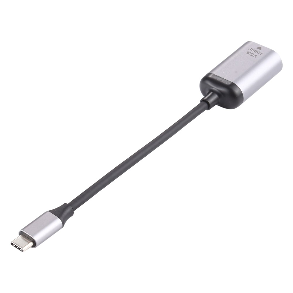Type C Male to 1080P VGA Female Adapter Converter Cable for MacBook Pro/Air iPad Pro Surface Book 2-3