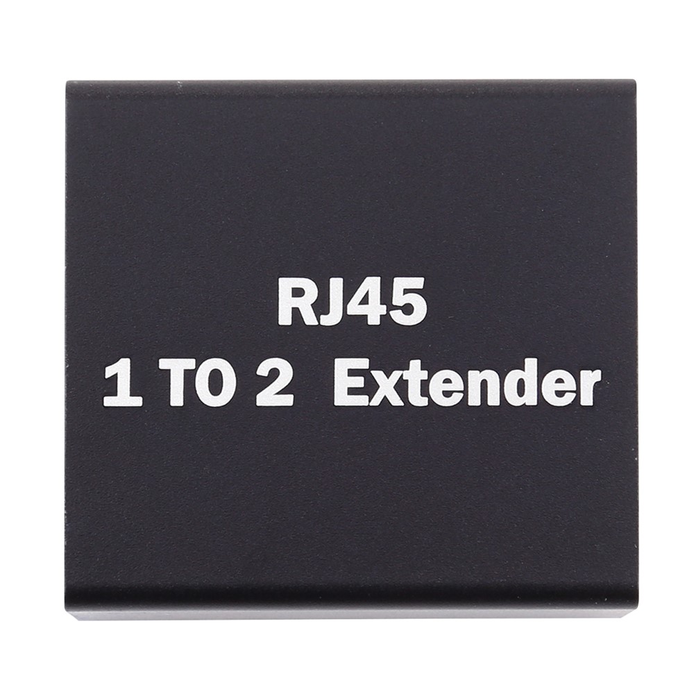 1 to 2 RJ45 Splitter Connector Inline LAN Plugs Ethernet Cable Extender Adapter Black-3