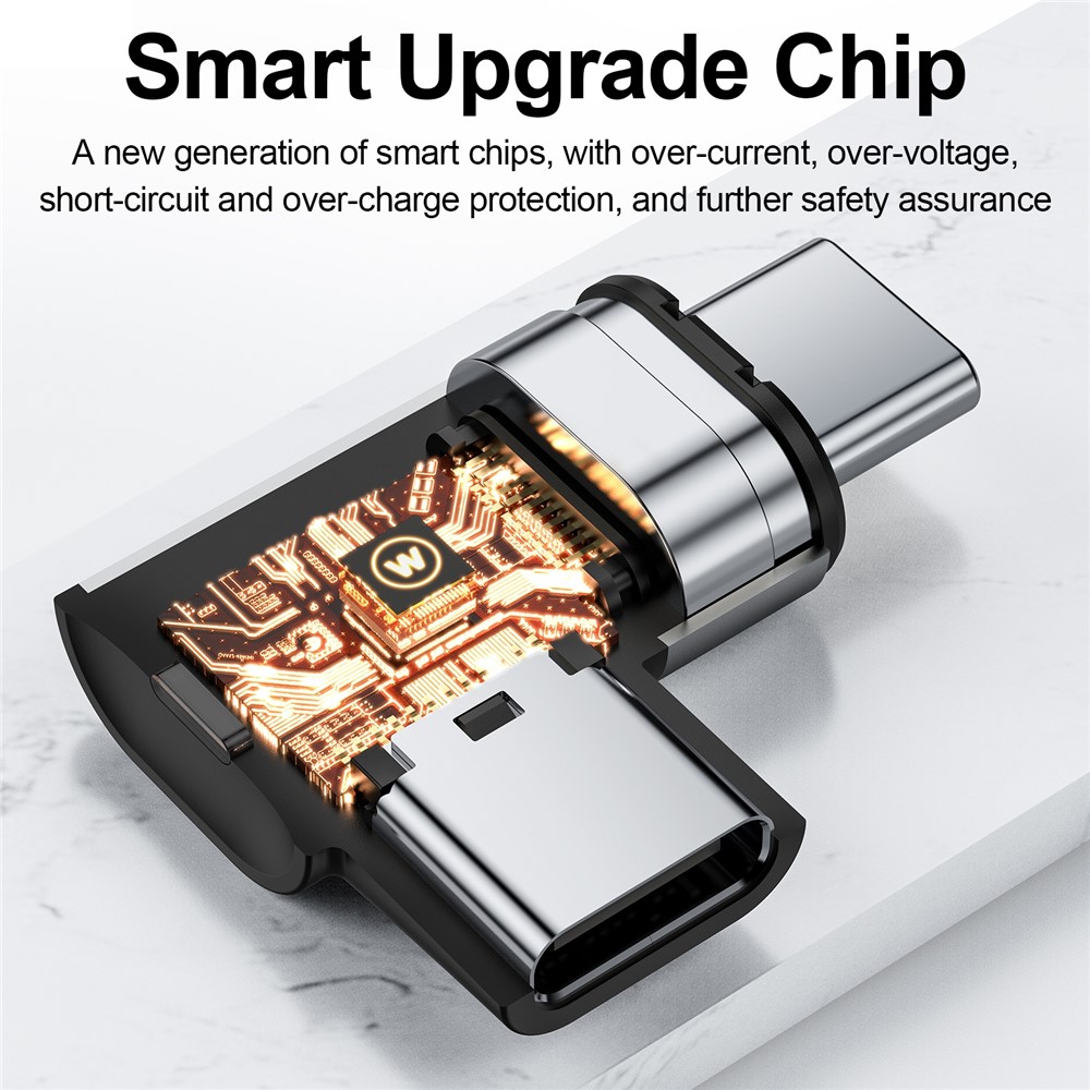 Épingles Plaquées Or Type-C 100W Connecteur D'adaptateur Magnétique De Charge Rapide-3