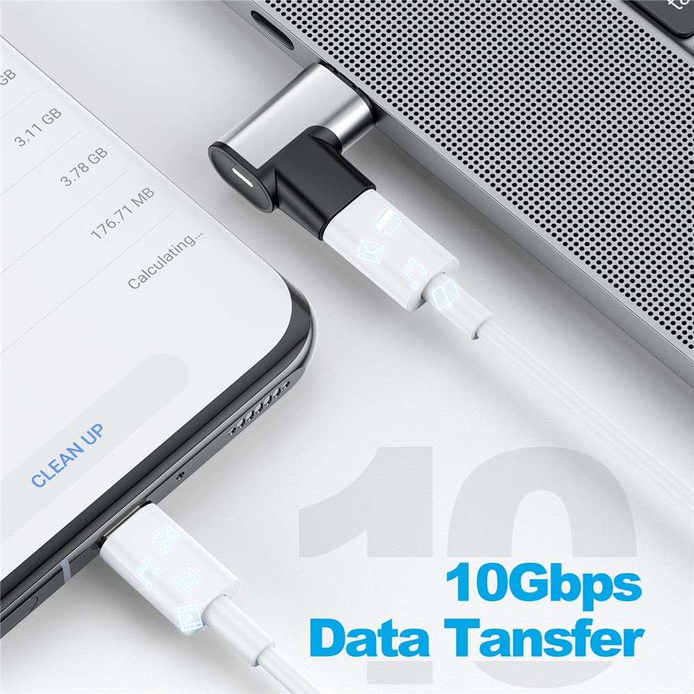 Épingles Plaquées Or Type-C 100W Connecteur D'adaptateur Magnétique De Charge Rapide-5